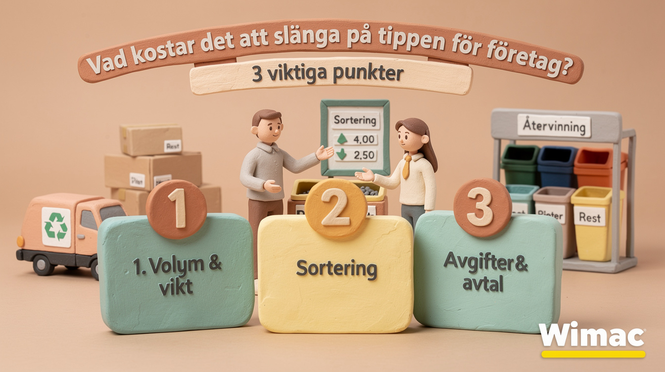Olika avfallstyper och deras specifika kostnader