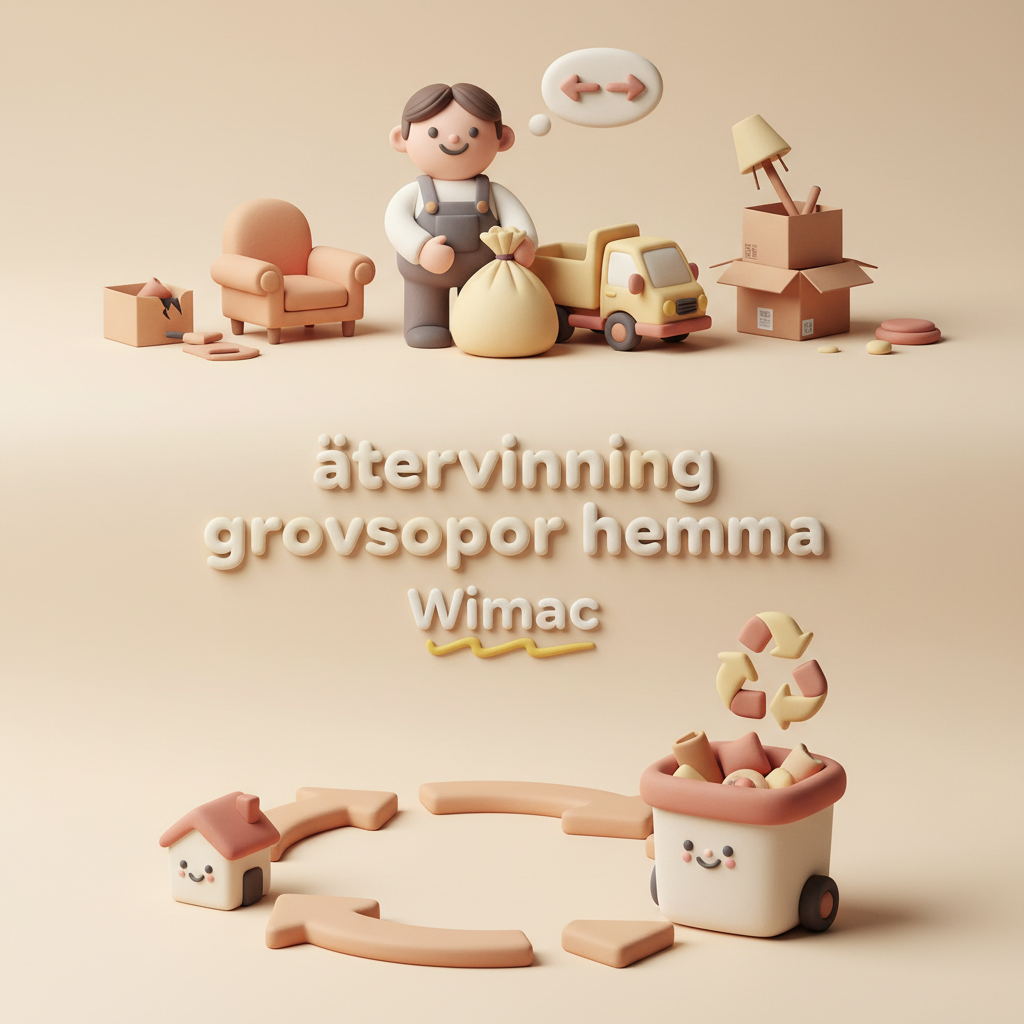 Wimac fixar återvinning grovsopor hemma! 3 återvinning grovsopor hemma illustration