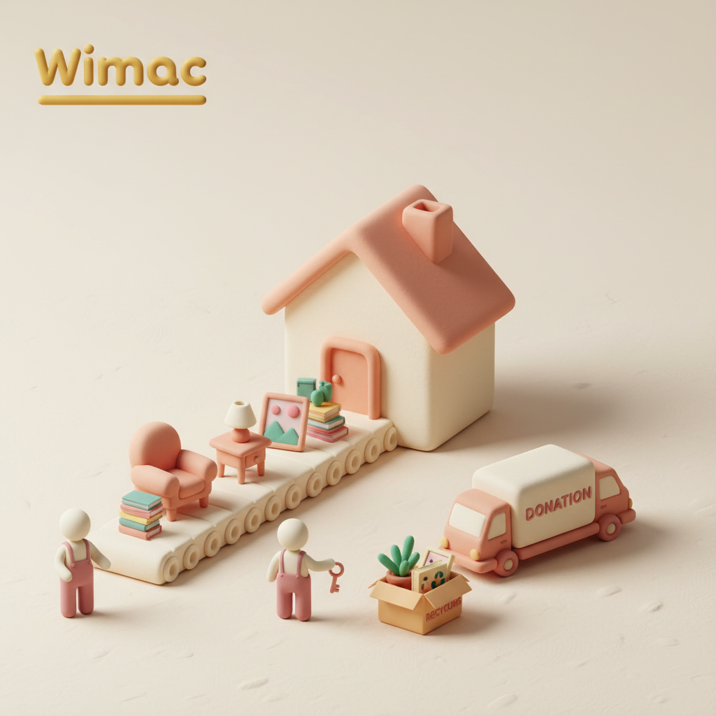 Dödsbo tömning: Gör det enkelt – snabbt! 3 dödsbo tömning illustration