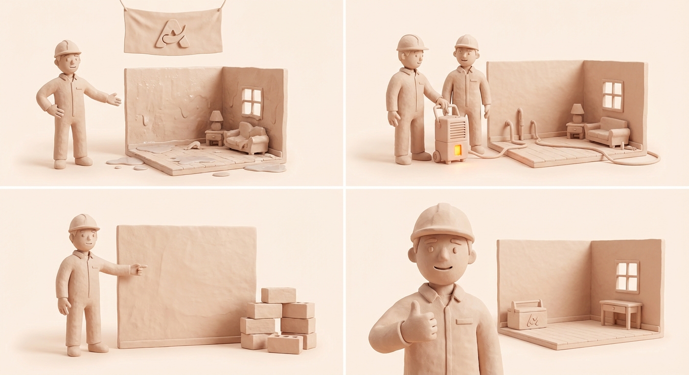 sanering vattenskada illustration 3