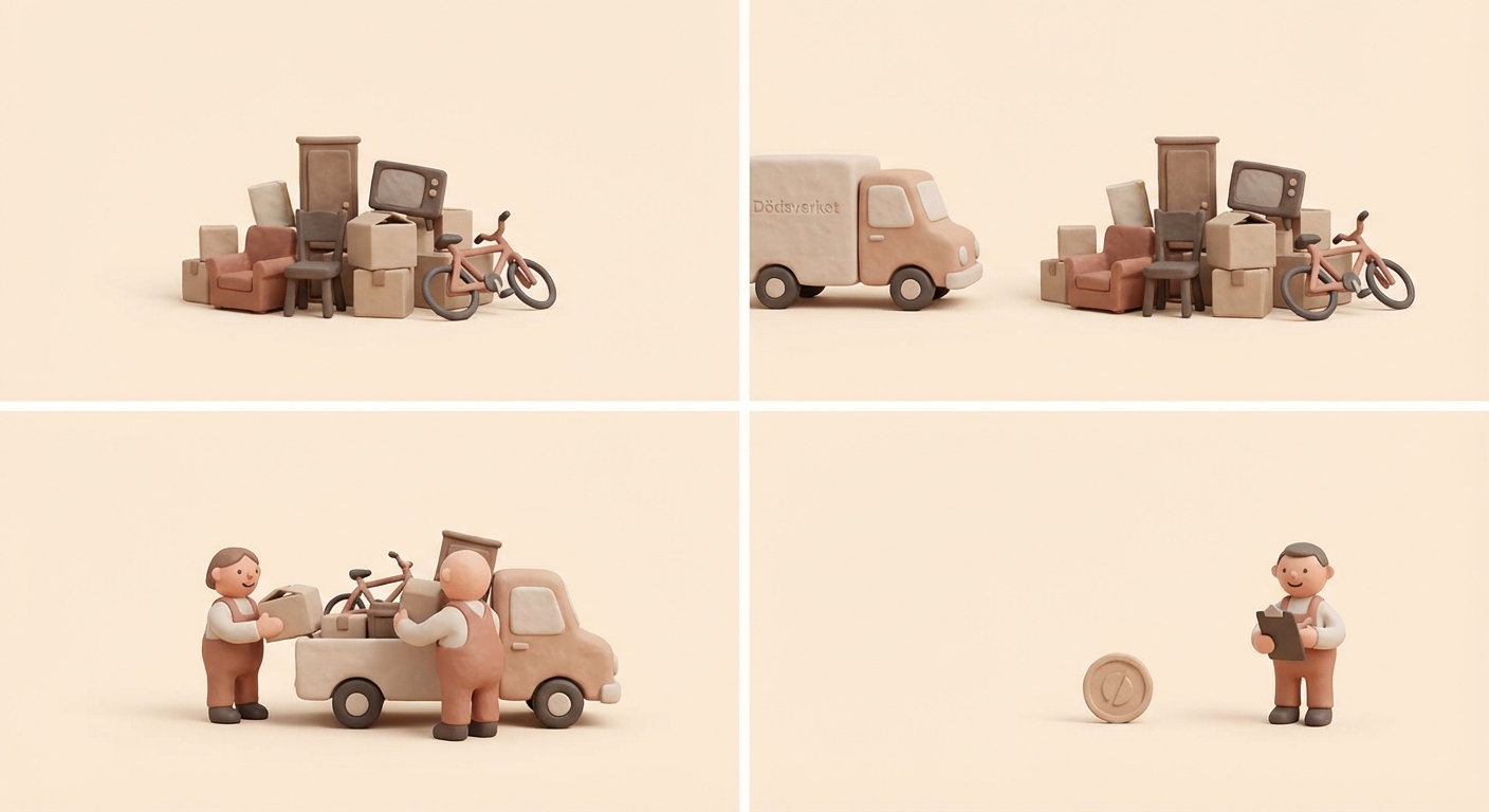 bortforsling av skräp pris illustration 2