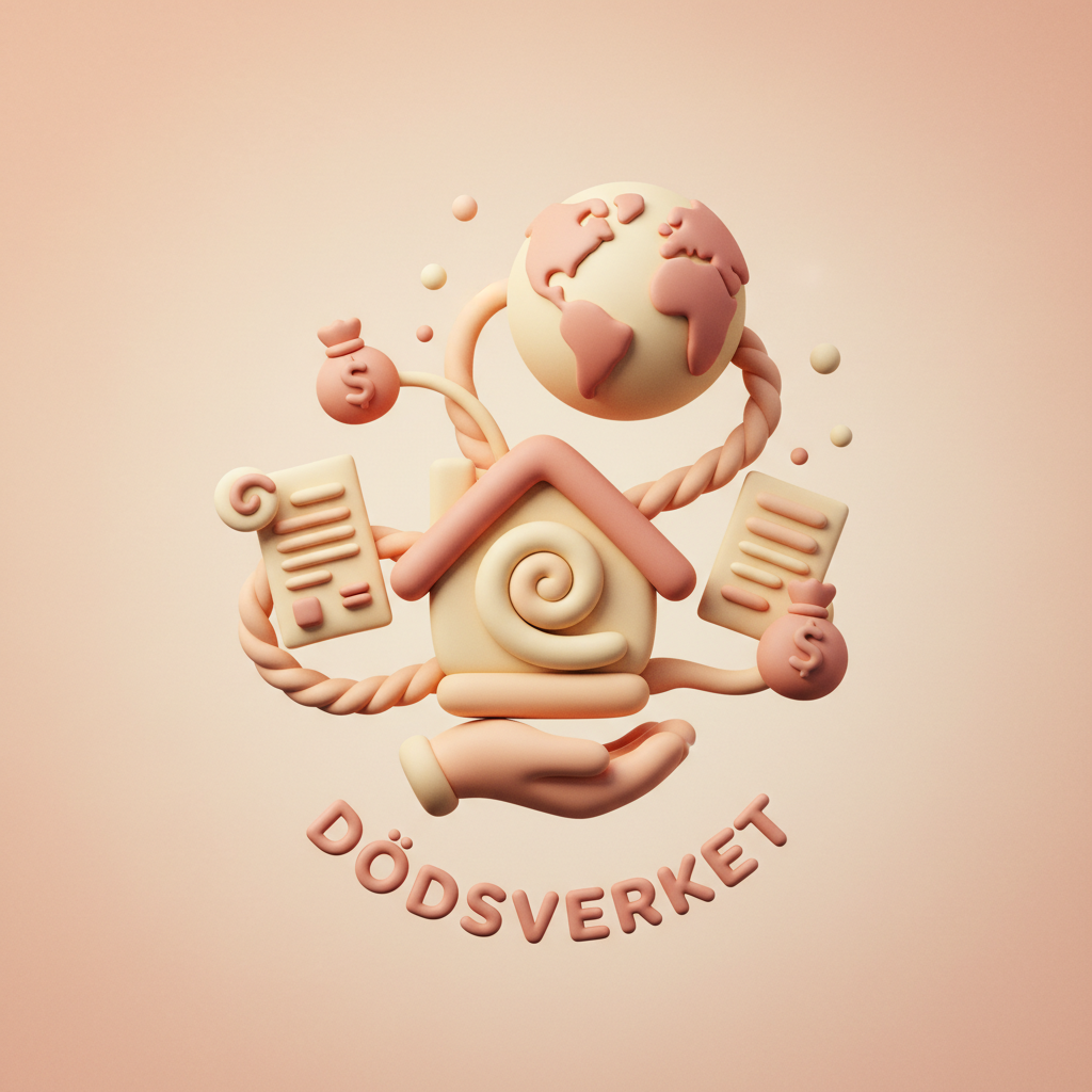 dödsbo med utländsk egendom illustration